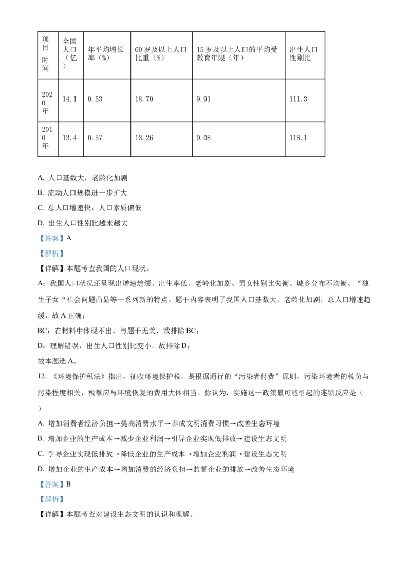 精品解析：北京市通州区2021-2022学年九年级上学期期末道德与法治试题（解析版）(1)_北京初中期末题_C605-京七八九_B京市道德与法治七八九_道法_北京9上道法_2021-2022