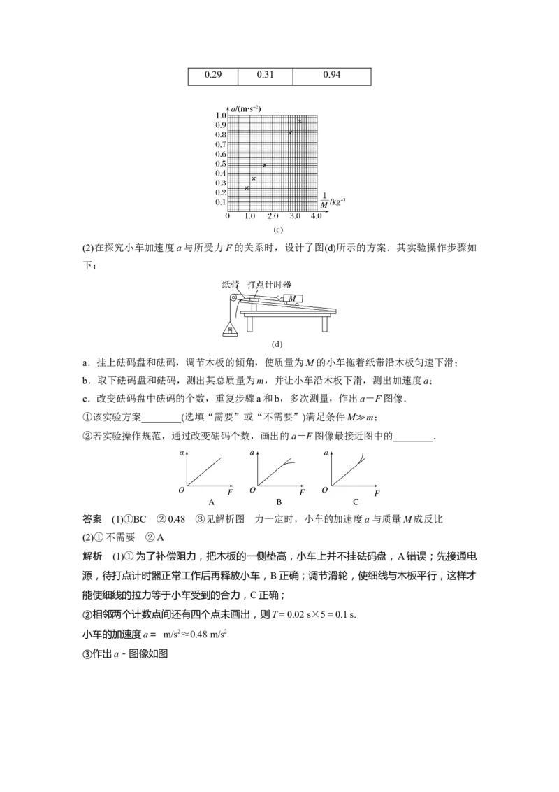 2023年高考物理二轮复习（新高考版）第1部分专题7第16讲　力学实验_4.2025物理总复习_2023年新高复习资料_二轮复习_2023年高考物理二轮复习讲义+课件（新高考版）