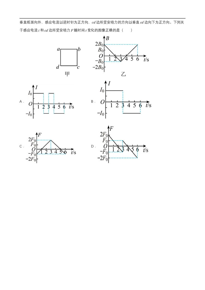 专题10力学与电磁学中的图像问题讲（原卷版）_4.2025物理总复习_赠品通用版（老高考）复习资料_二轮复习_高频考点解密2023年高考物理二轮复习讲义+分层训练（全国通用）