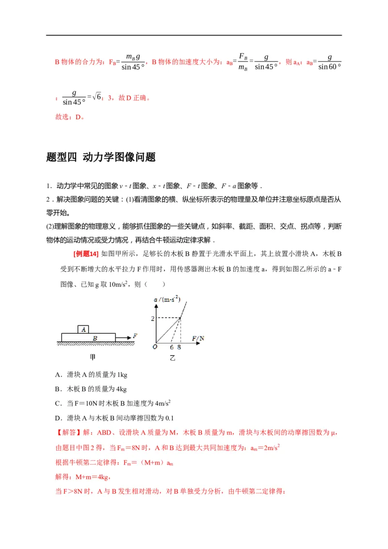 专题04牛顿运动定律的应用（解析版）_4.2025物理总复习_赠品通用版（老高考）复习资料_专项复习_2023年高考冲刺物理热点知识讲练与题型归纳（全国通用）