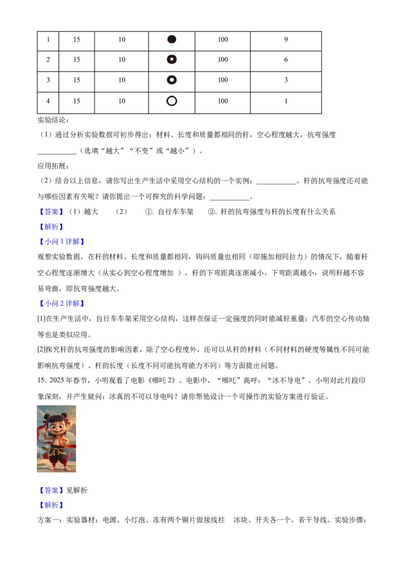 2025年山西省中考物理真题（解析卷）_❤山西历年中考真题_4.山西中考物理2008-2025