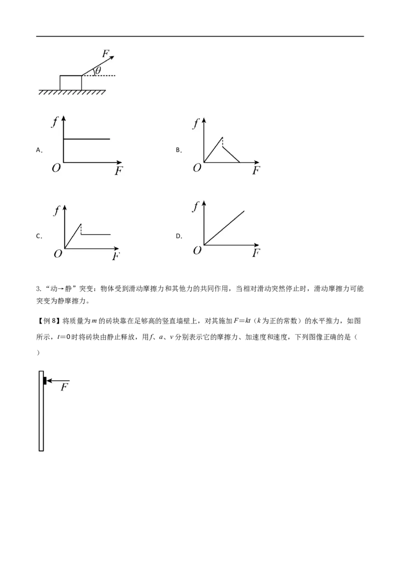 专题08摩擦力（原卷版）_4.2025物理总复习_2023年新高复习资料_一轮复习_2023届高三物理一轮复习多维度导学与分层专练