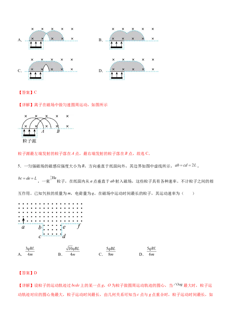 专题08磁场带电粒子在磁场中的运动（精练）（解析版）_4.2025物理总复习_赠品通用版（老高考）复习资料_二轮复习_2023年高考物理二轮复习讲练测（全国通用）288435117