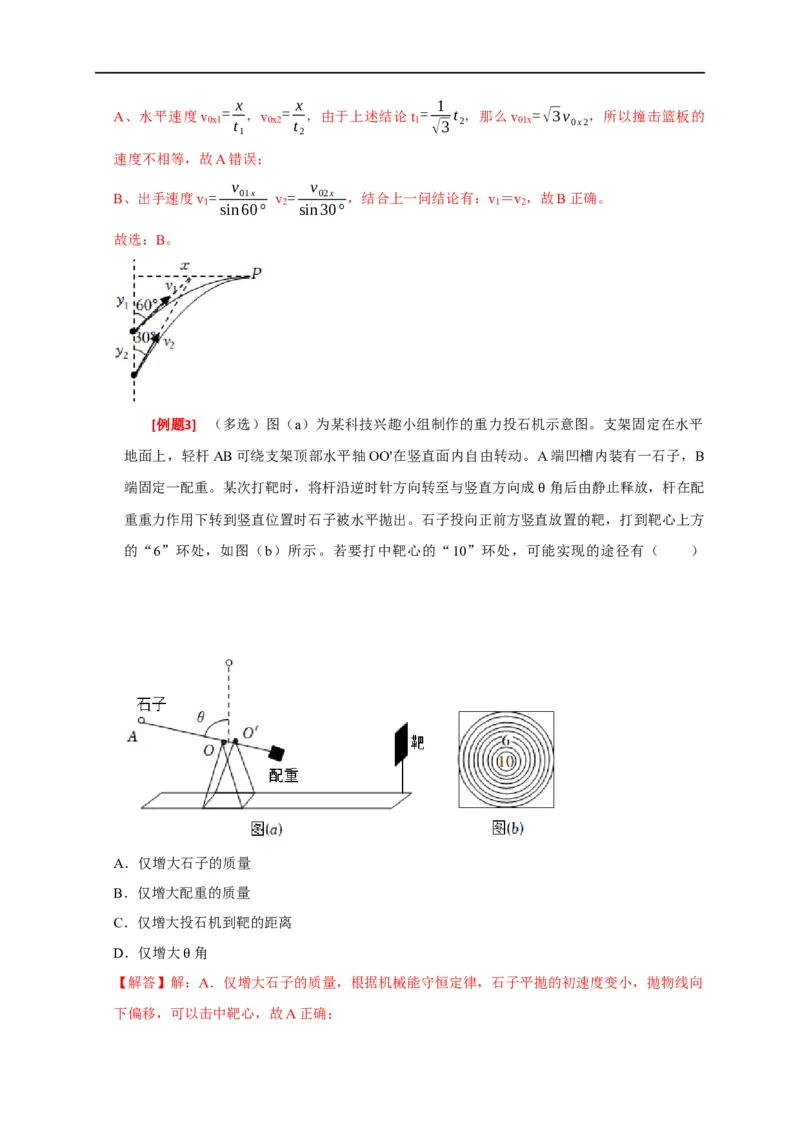 专题06抛体运动（解析版）_4.2025物理总复习_赠品通用版（老高考）复习资料_专项复习_2023年高考冲刺物理热点知识讲练与题型归纳（全国通用）