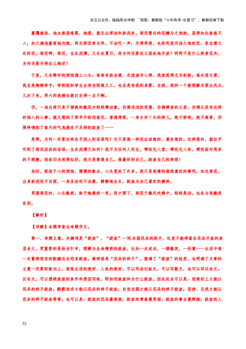 专题71中考作文之结构（谋篇布局）（知识梳理+练习）（解析版）_02中考总复习（2026版更新中）_01-语文-中考总复习_2025年中考资料_备战2025年中考语文一轮复习考点突破（全国通用）