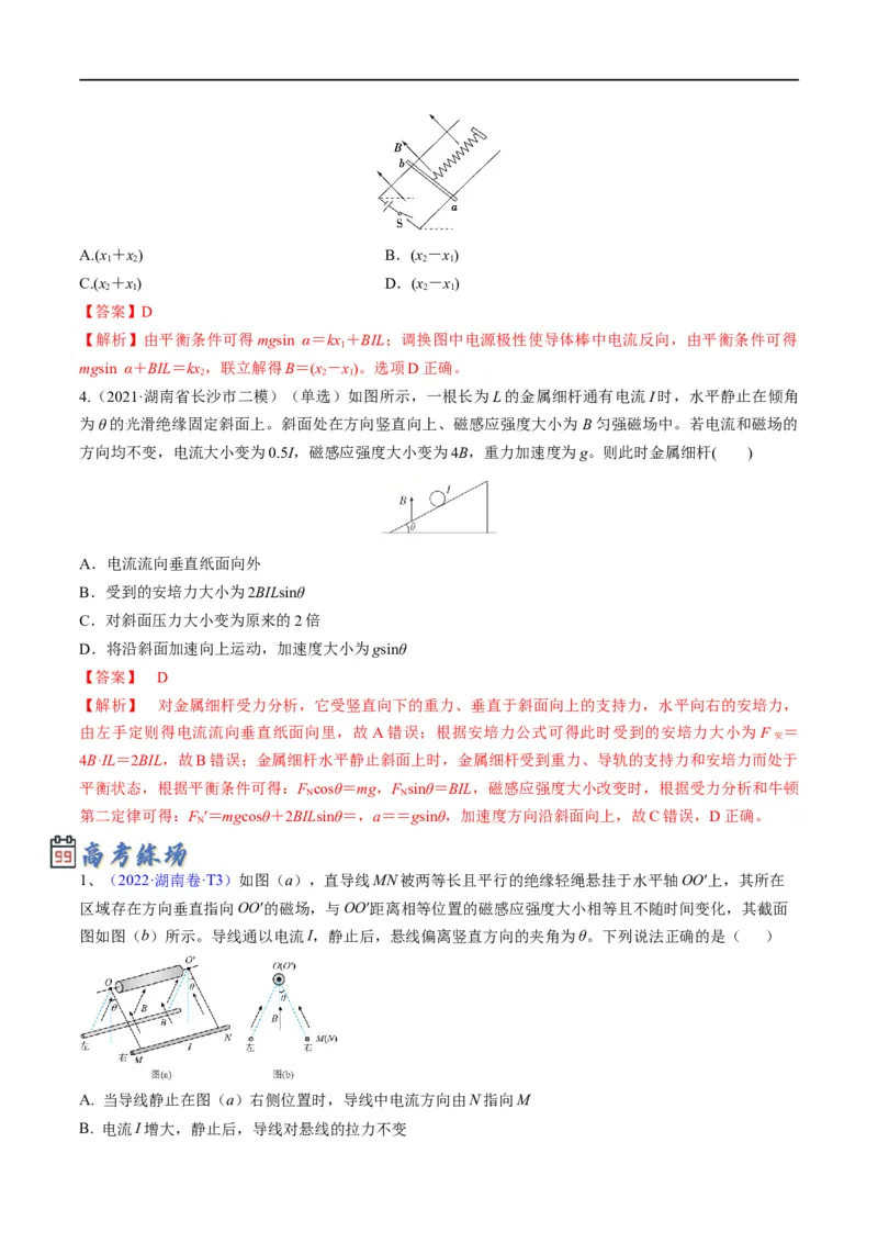 专题10：磁场的性质、带电粒子在磁场中的运动(解析版)_4.2025物理总复习_赠品通用版（老高考）复习资料_二轮复习_2023年高考物理毕业班二轮热点题型归纳与变式演练（全国通用）