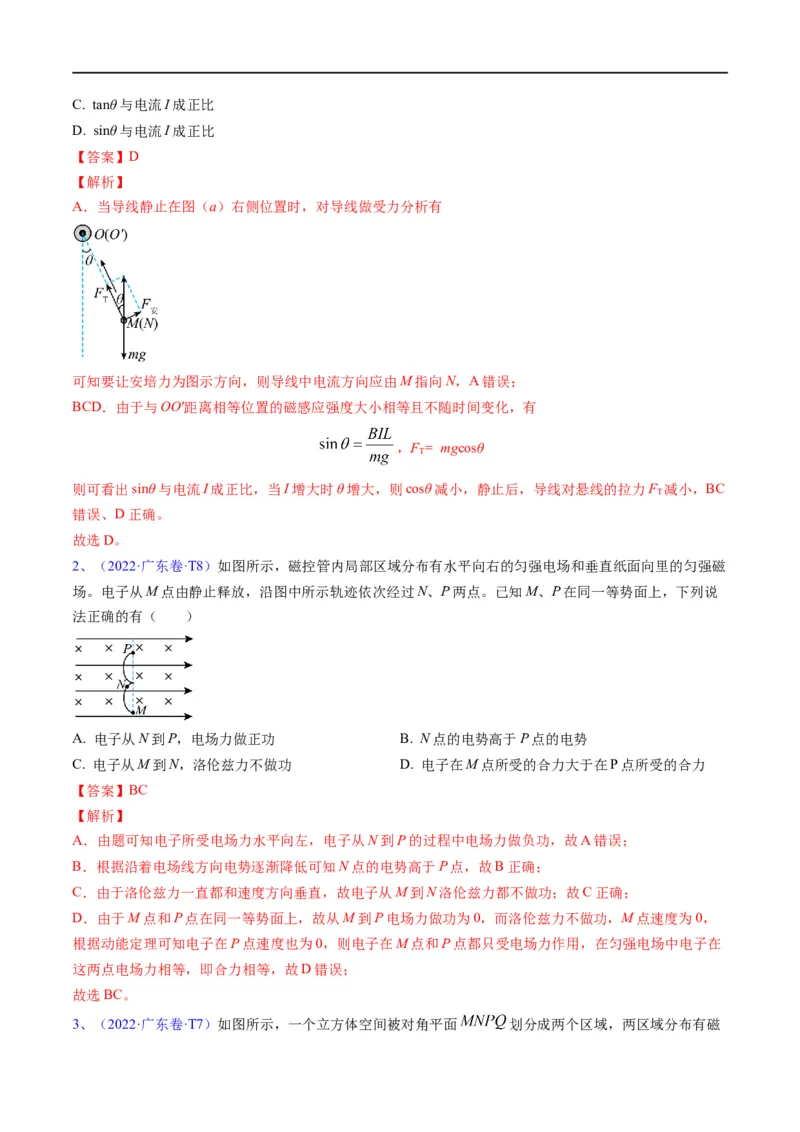 专题10：磁场的性质、带电粒子在磁场中的运动(解析版)_4.2025物理总复习_赠品通用版（老高考）复习资料_二轮复习_2023年高考物理毕业班二轮热点题型归纳与变式演练（全国通用）