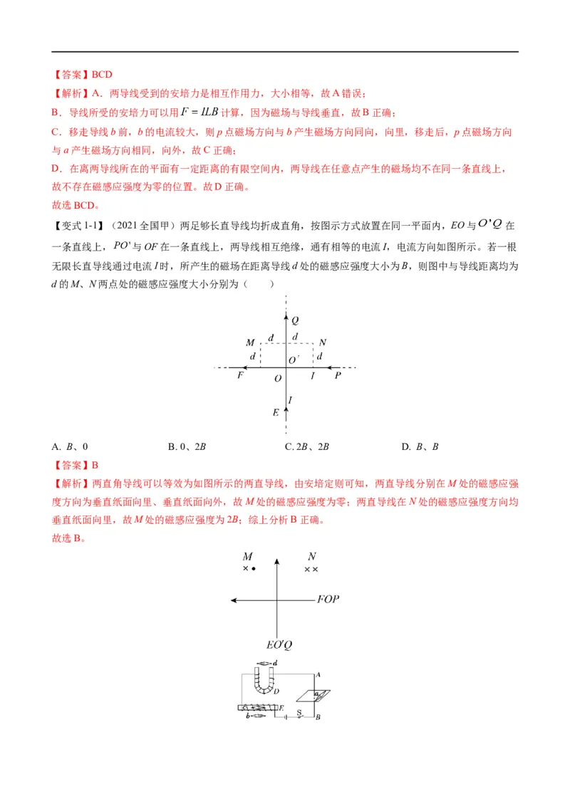 专题10：磁场的性质、带电粒子在磁场中的运动(解析版)_4.2025物理总复习_赠品通用版（老高考）复习资料_二轮复习_2023年高考物理毕业班二轮热点题型归纳与变式演练（全国通用）