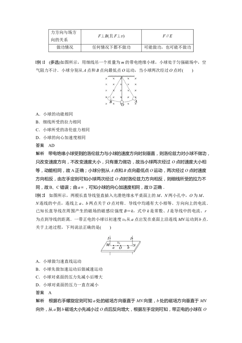 2023年高考物理一轮复习(全国版)第10章第2讲　磁场对运动电荷(带电体)的作用_4.2025物理总复习_赠品通用版（老高考）复习资料_一轮复习_2023年高考物理一轮复习讲义+课件（全国版）