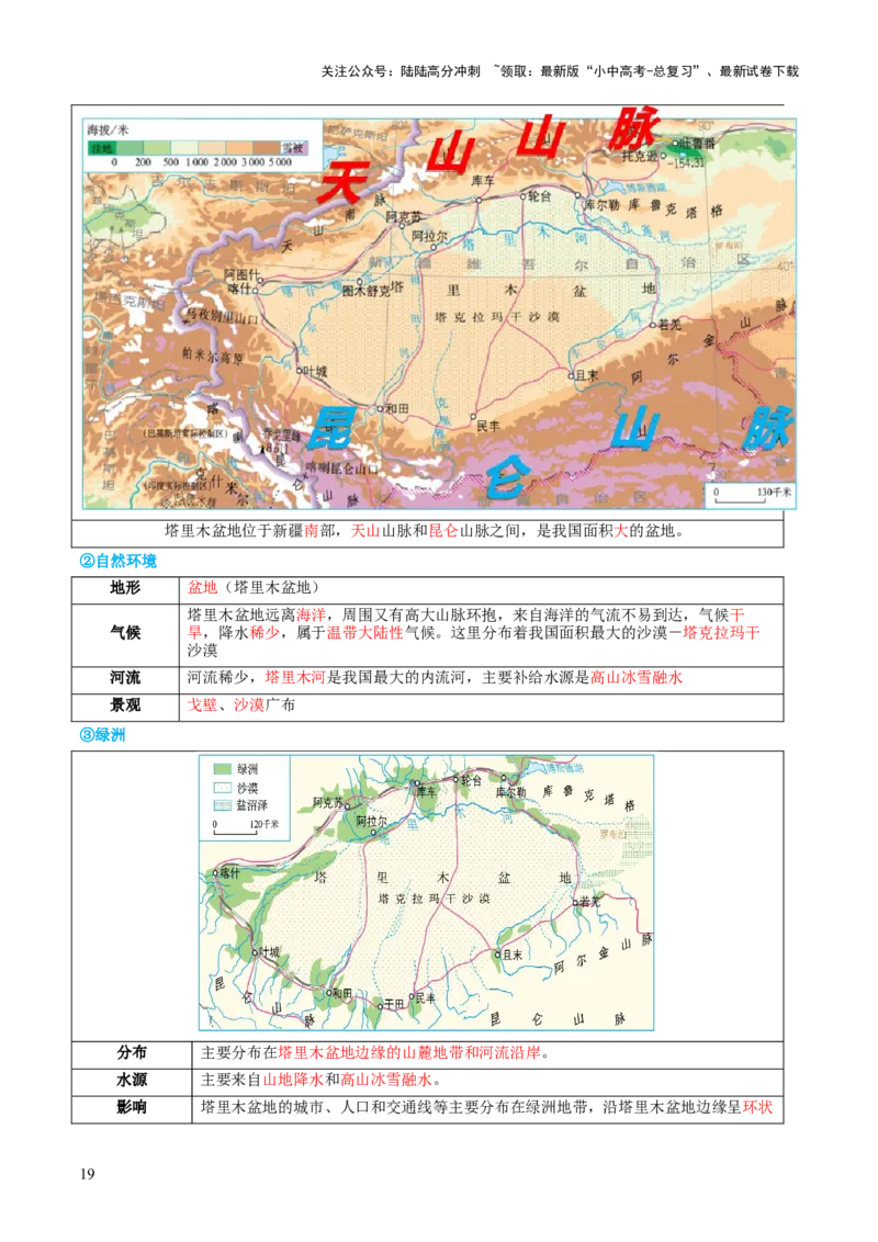 专题25西北地区和青藏地区（讲义）（解析版）_02中考总复习（2026版更新中）_09-地理-中考总复习_2024年中考复习资料_一轮复习_❤2024年中考地理一轮复习讲练测（全国通用）_配套讲义