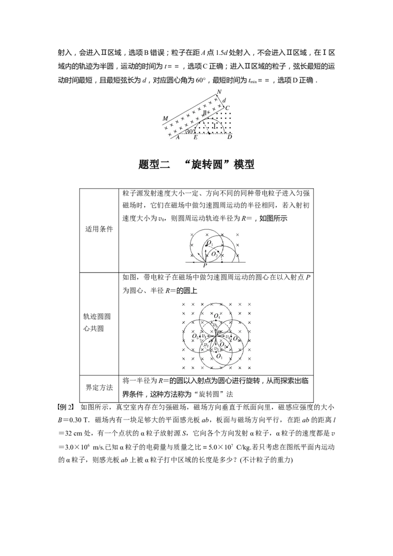 2023年高考物理一轮复习(全国版)第10章专题强化19　动态圆问题_4.2025物理总复习_赠品通用版（老高考）复习资料_一轮复习_2023年高考物理一轮复习讲义+课件（全国版）