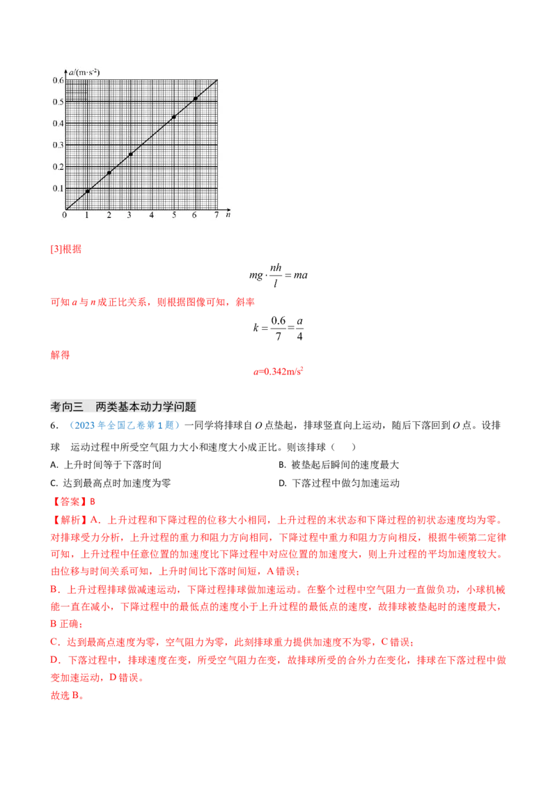 专题05两类基本动力学问题及动力学实验-（解析版）_4.2025物理总复习_2025年新高考资料_专项复习_备战2025年高考物理真题题源解密（新高考通用）（完结）