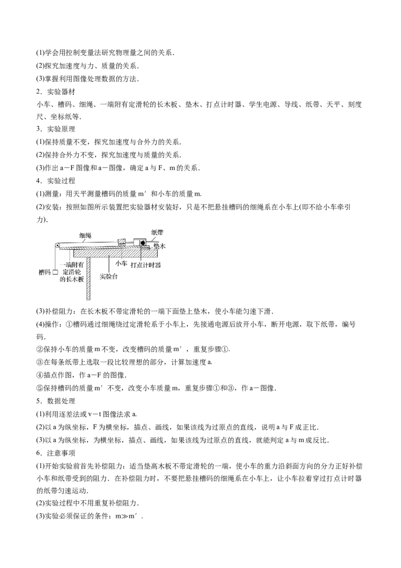 专题05两类基本动力学问题及动力学实验-（解析版）_4.2025物理总复习_2025年新高考资料_专项复习_备战2025年高考物理真题题源解密（新高考通用）（完结）
