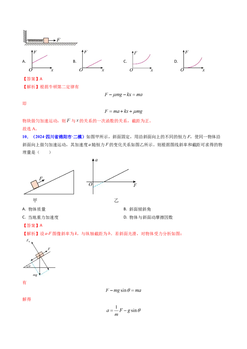 专题04动力学瞬态、连接体、超失重、图像问题-（解析版）_4.2025物理总复习_2025年新高考资料_专项复习_备战2025年高考物理真题题源解密（新高考通用）（完结）