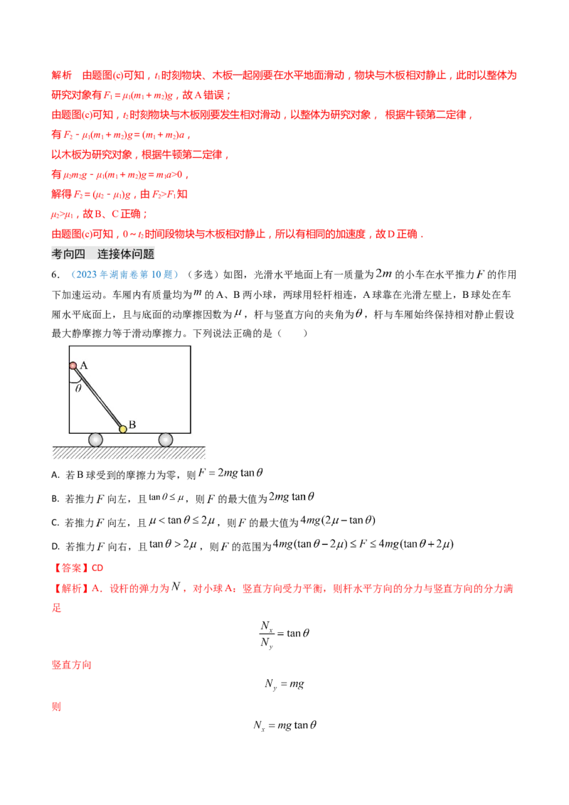 专题04动力学瞬态、连接体、超失重、图像问题-（解析版）_4.2025物理总复习_2025年新高考资料_专项复习_备战2025年高考物理真题题源解密（新高考通用）（完结）