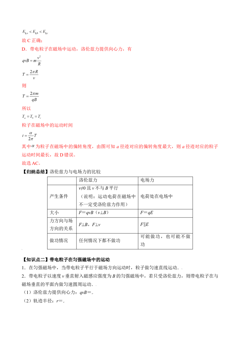 专题12.2　磁场对运动电荷的作用　带电粒子在有界匀强磁场中的运动讲&mdash;&mdash;2023年高考物理一轮复习讲练测（新教材新高考通用）（解析版）_4.2025物理总复习_2023年新高复习资料