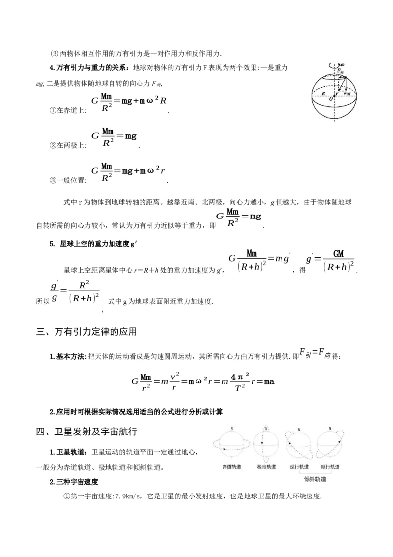 专题06万有引力及航天-口袋书2023年高考物理必背知识手册_36537778(1)_4.2025物理总复习_2023年新高复习资料_备战2023年高考物理抢分秘籍（新高考专用）