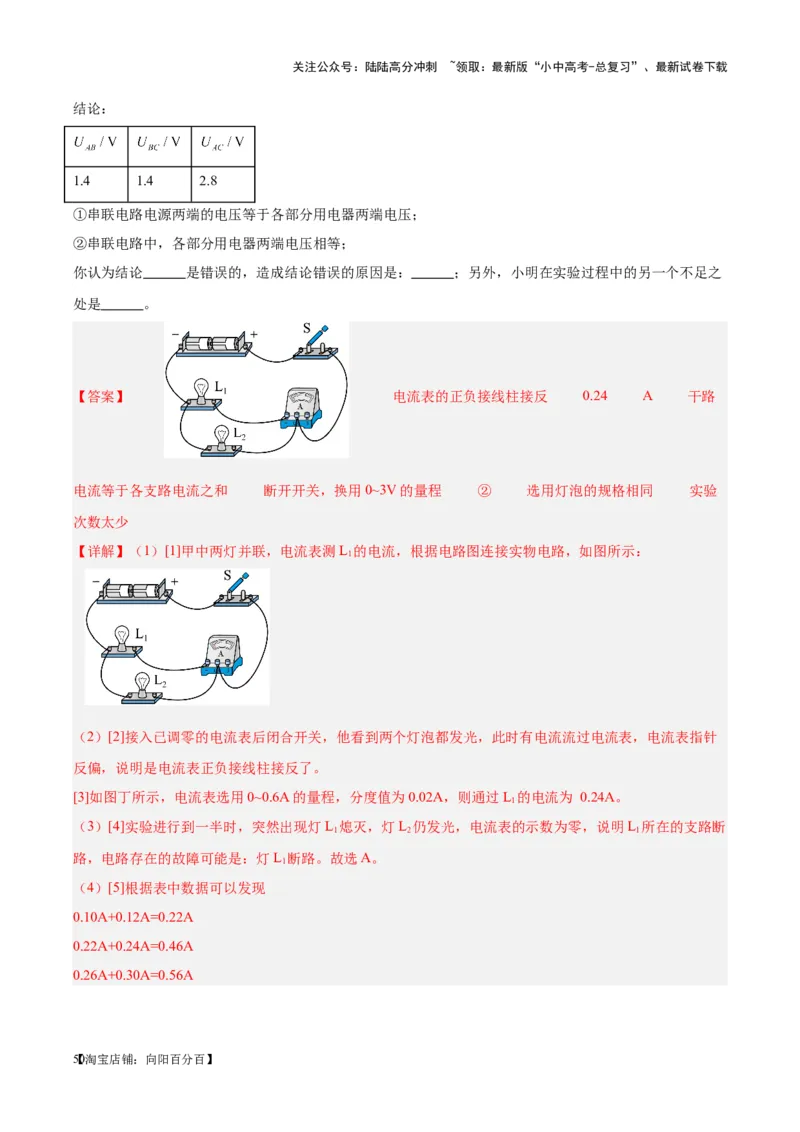 专题35电磁学实验专题（一）（解析版）_02中考总复习（2026版更新中）_04-物理-中考总复习_2024年中考复习资料_一轮复习_完备战2024年中考物理一轮复习考点帮（全国通用）