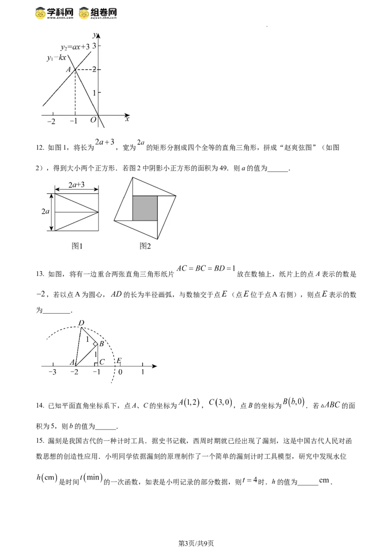 精品解析：北京市第一零一中学2023-2024学年八年级下学期期中数学试题（原卷版）(1)_北京初中期末题_C605-京七八九_B京市数学七八九_北京数学八下_2023-2024