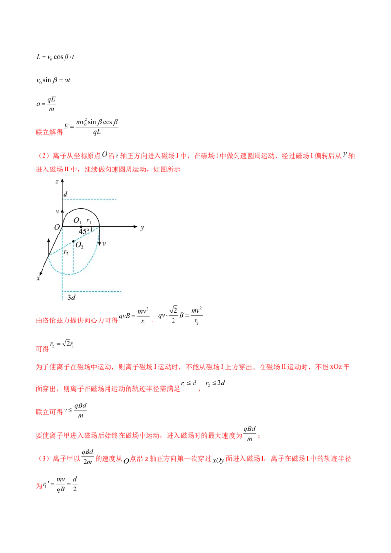 专题11带电粒子在复合场中的运动（练习）（解析版）_4.2025物理总复习_2024年新高考资料_2.2024二轮复习_2024年高考物理二轮复习讲练测（新教材新高考）