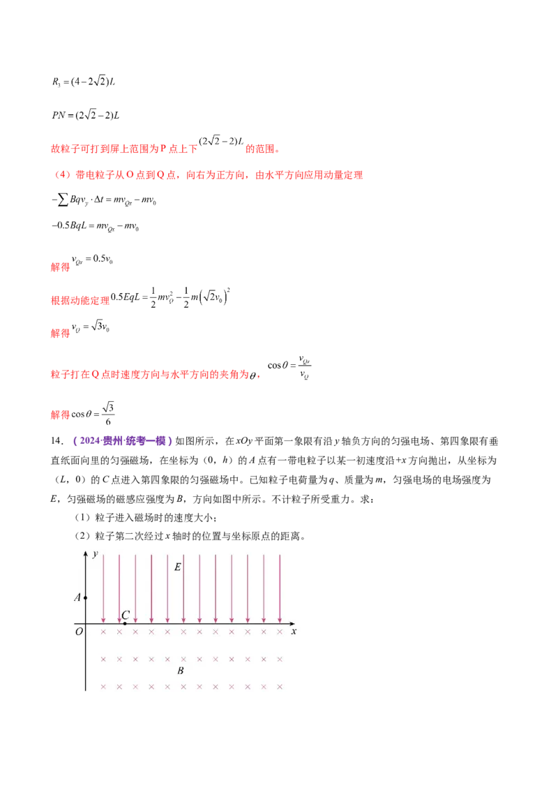 专题11带电粒子在复合场中的运动（练习）（解析版）_4.2025物理总复习_2024年新高考资料_2.2024二轮复习_2024年高考物理二轮复习讲练测（新教材新高考）
