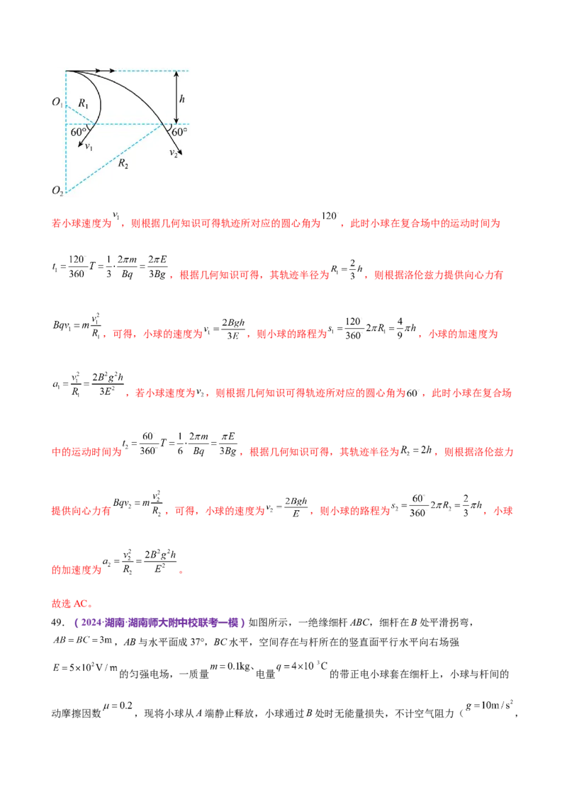 专题11带电粒子在复合场中的运动（练习）（解析版）_4.2025物理总复习_2024年新高考资料_2.2024二轮复习_2024年高考物理二轮复习讲练测（新教材新高考）