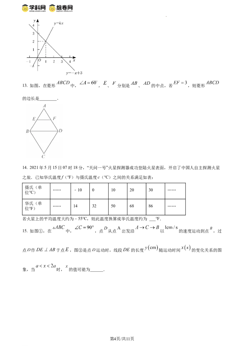 精品解析：北京市海淀区清华大学附属中学2023-2024学年八年级下学期期中数学试题（原卷版）(1)_北京初中期末题_C605-京七八九_B京市数学七八九_北京数学八下_2023-2024