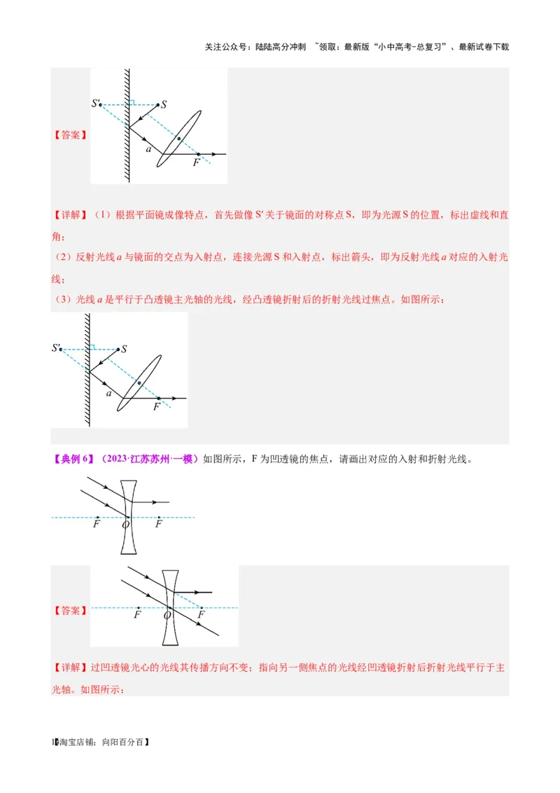 专题28光路作图专题（解析版）_02中考总复习（2026版更新中）_04-物理-中考总复习_2024年中考复习资料_一轮复习_完备战2024年中考物理一轮复习考点帮（全国通用）