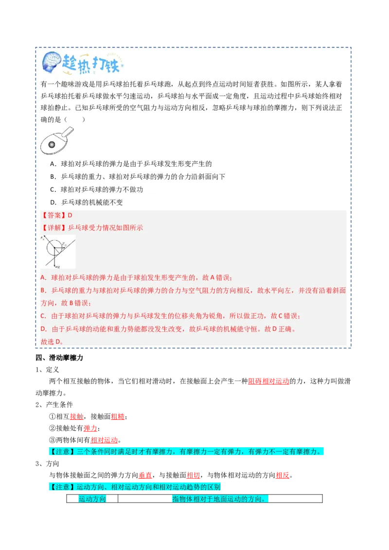 专题02相互作用（解析版）_4.2025物理总复习_2025年新高考资料_一轮复习_2025年高考物理一轮复习知识清单