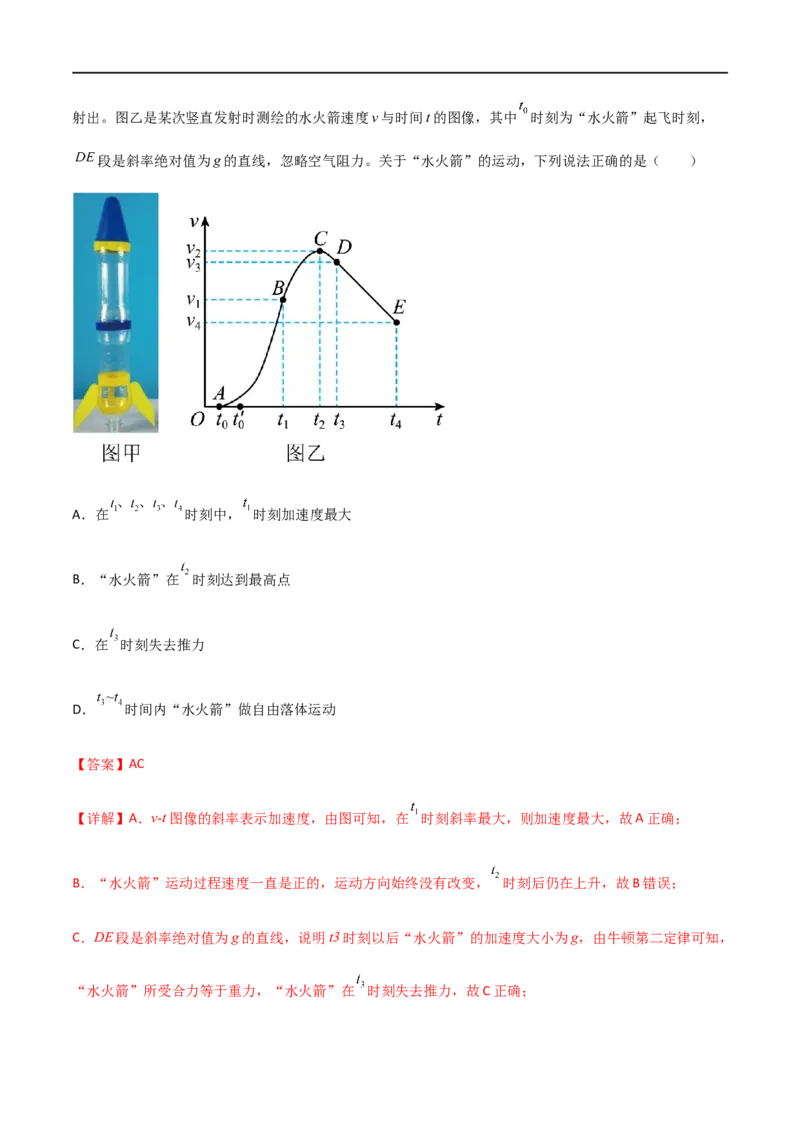 专题06运动学图像（解析版）_4.2025物理总复习_2023年新高复习资料_一轮复习_2023届高三物理一轮复习多维度导学与分层专练