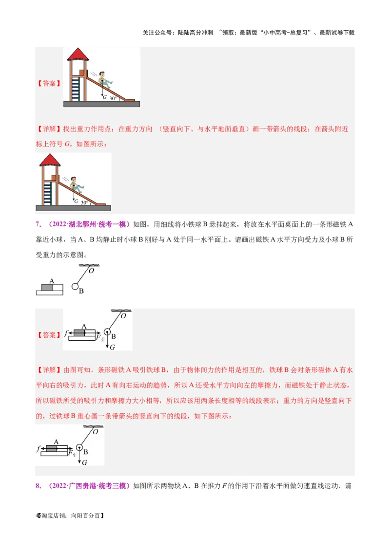 专题29力学作图专题（解析版）_02中考总复习（2026版更新中）_04-物理-中考总复习_2024年中考复习资料_一轮复习_完备战2024年中考物理一轮复习考点帮（全国通用）