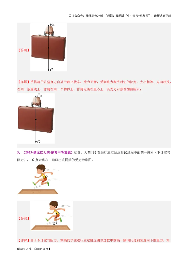 专题29力学作图专题（解析版）_02中考总复习（2026版更新中）_04-物理-中考总复习_2024年中考复习资料_一轮复习_完备战2024年中考物理一轮复习考点帮（全国通用）