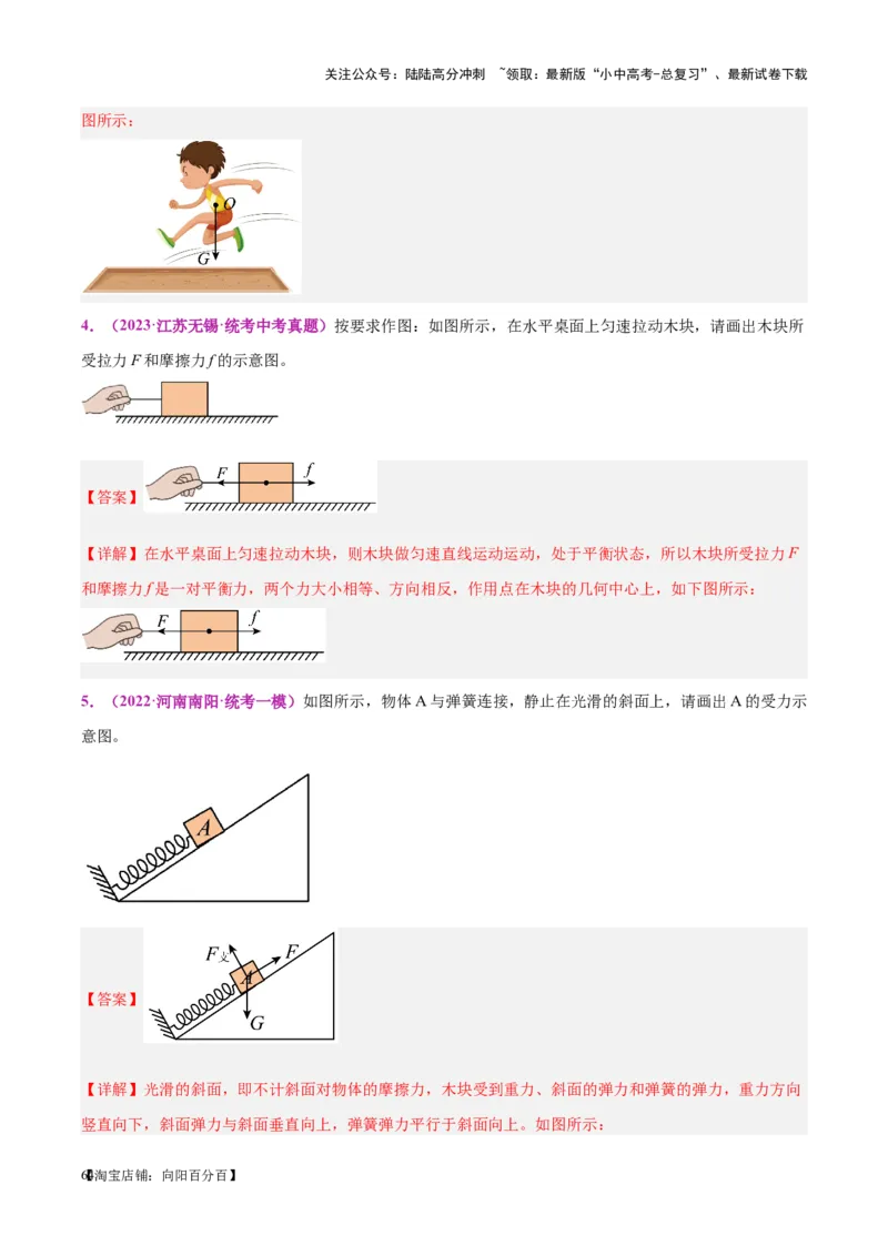 专题29力学作图专题（解析版）_02中考总复习（2026版更新中）_04-物理-中考总复习_2024年中考复习资料_一轮复习_完备战2024年中考物理一轮复习考点帮（全国通用）