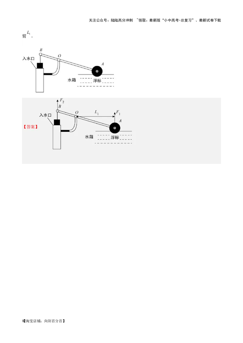 专题29力学作图专题（解析版）_02中考总复习（2026版更新中）_04-物理-中考总复习_2024年中考复习资料_一轮复习_完备战2024年中考物理一轮复习考点帮（全国通用）
