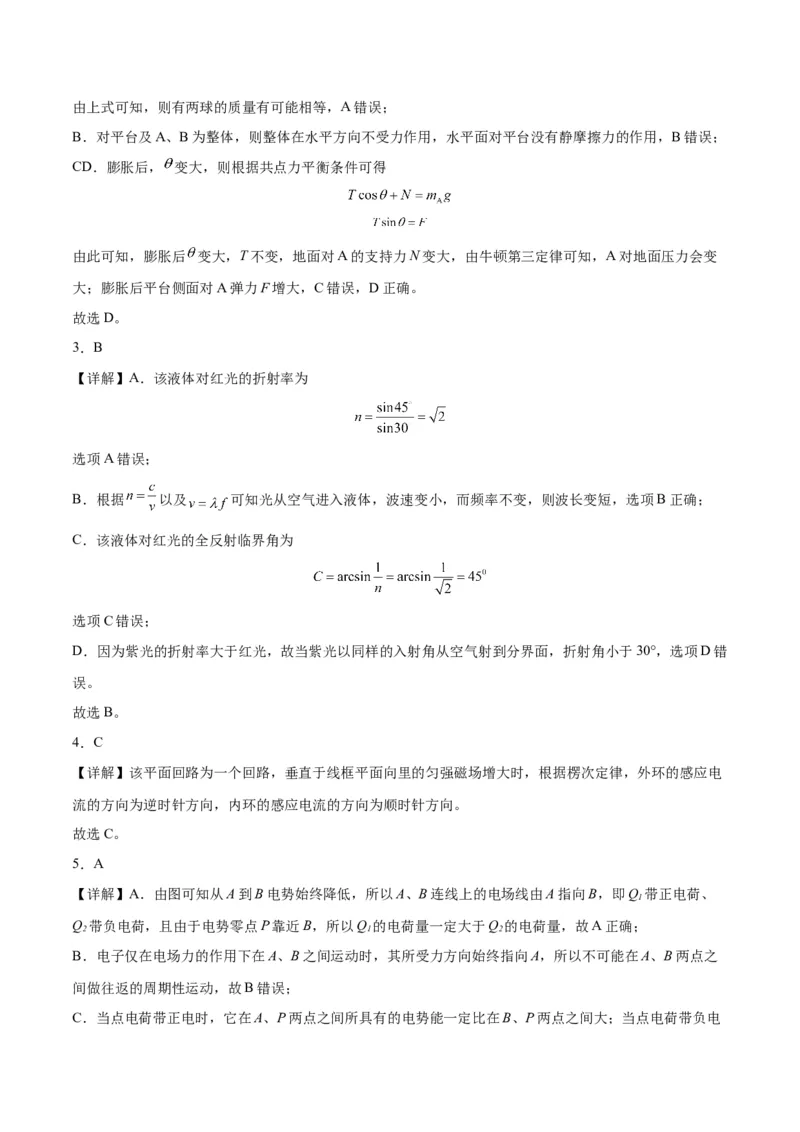 2023年高考押题预测卷02（辽宁卷）-物理（全解全析）_4.2025物理总复习_2023年新高复习资料_42023年高考物理押题预测卷