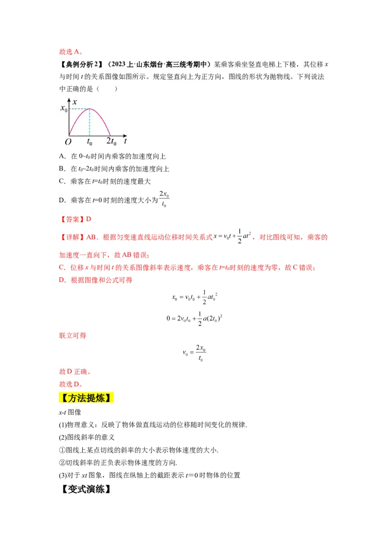 专题02匀变速直线运动的规律及图像（解析版）_4.2025物理总复习_2024年新高考资料_2.2024二轮复习_2024年高考物理二轮热点题型归纳与变式演练（新高考通用）