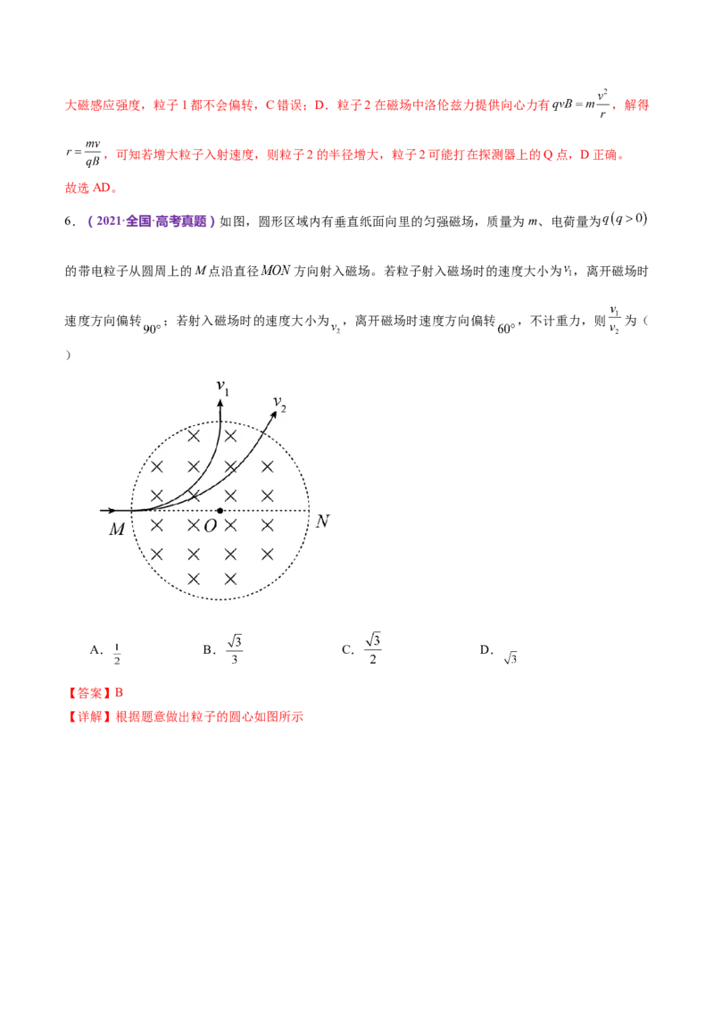 专题10磁场带电粒子在磁场中的运动（练习）（解析版）_4.2025物理总复习_2024年新高考资料_2.2024二轮复习_2024年高考物理二轮复习讲练测（新教材新高考）