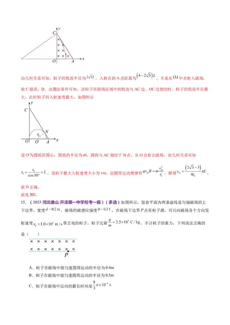 专题10磁场带电粒子在磁场中的运动（练习）（解析版）_4.2025物理总复习_2024年新高考资料_2.2024二轮复习_2024年高考物理二轮复习讲练测（新教材新高考）