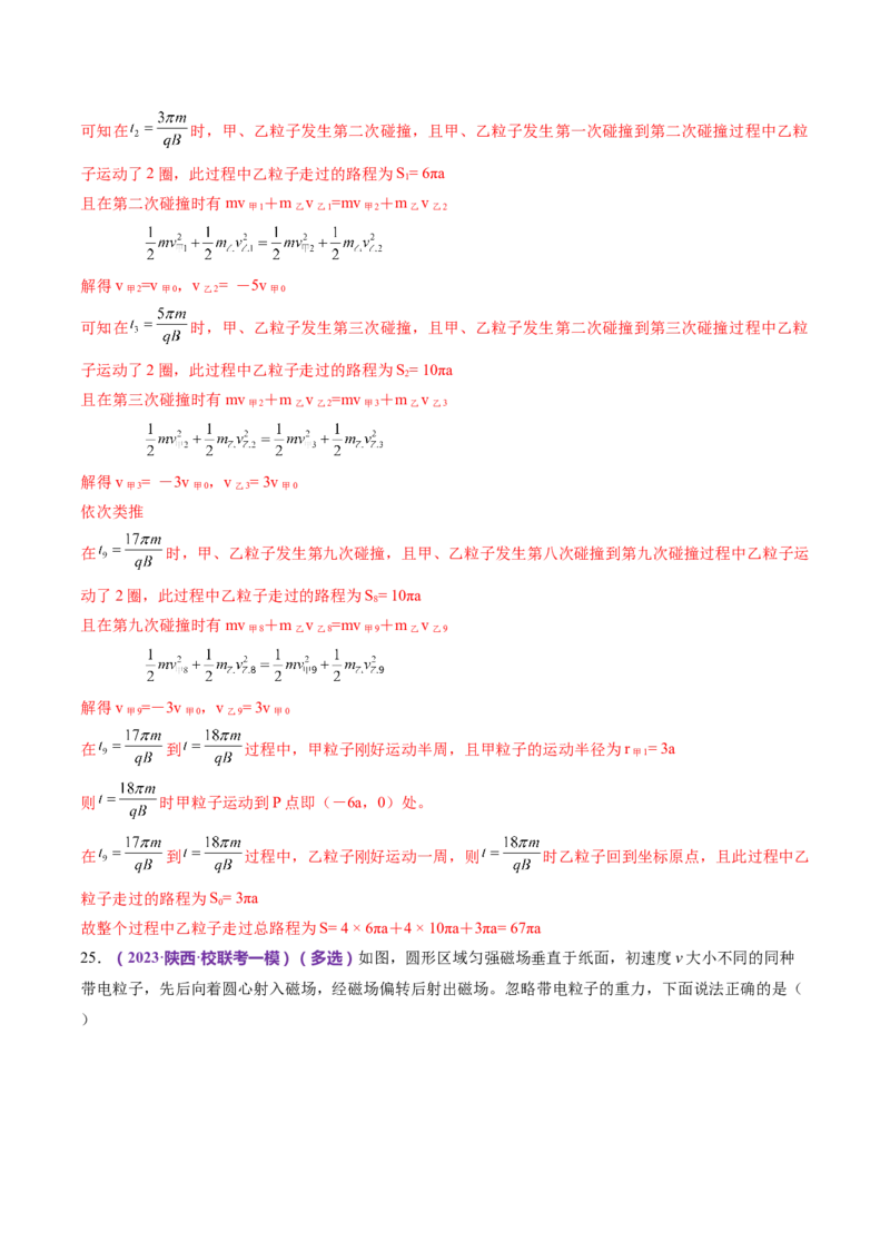专题10磁场带电粒子在磁场中的运动（练习）（解析版）_4.2025物理总复习_2024年新高考资料_2.2024二轮复习_2024年高考物理二轮复习讲练测（新教材新高考）