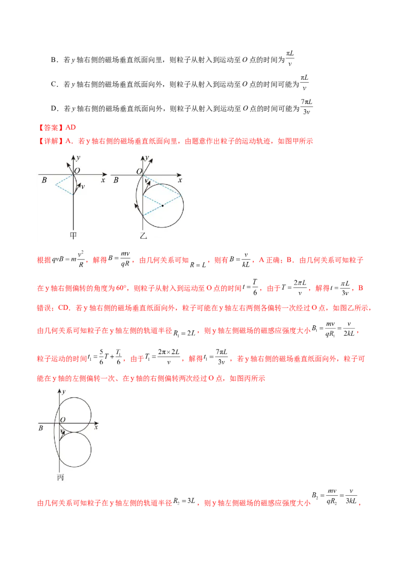 专题10磁场带电粒子在磁场中的运动（练习）（解析版）_4.2025物理总复习_2024年新高考资料_2.2024二轮复习_2024年高考物理二轮复习讲练测（新教材新高考）
