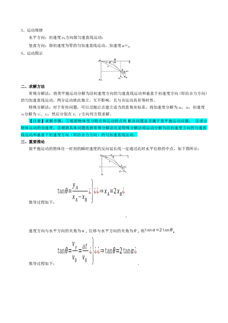 专题04曲线运动（解析版）_4.2025物理总复习_2025年新高考资料_一轮复习_2025年高考物理一轮复习知识清单