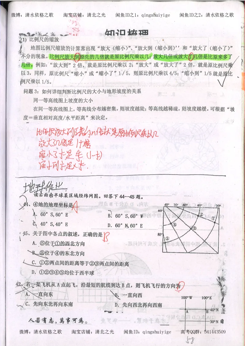 2.衡水中学高考积累与改错_地理（第2本）_200页_高中衡水学霸笔记_高中全部赠品_错题集高中九科_地理积累与改错