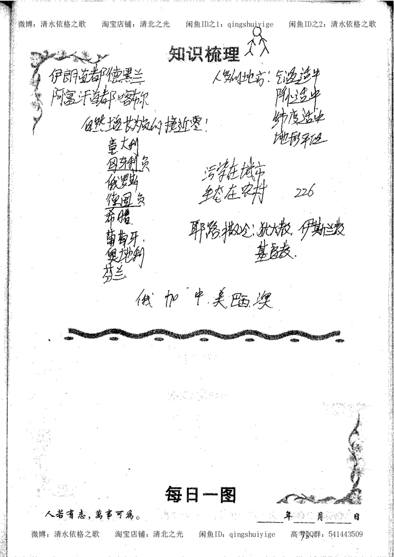 2.衡水中学高考积累与改错_地理（第2本）_200页_高中衡水学霸笔记_高中全部赠品_错题集高中九科_地理积累与改错