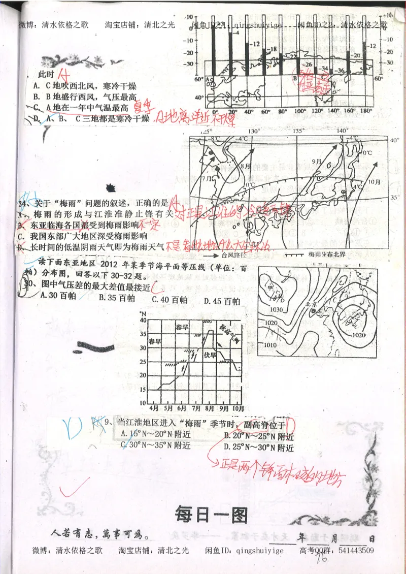 2.衡水中学高考积累与改错_地理（第2本）_200页_高中衡水学霸笔记_高中全部赠品_错题集高中九科_地理积累与改错