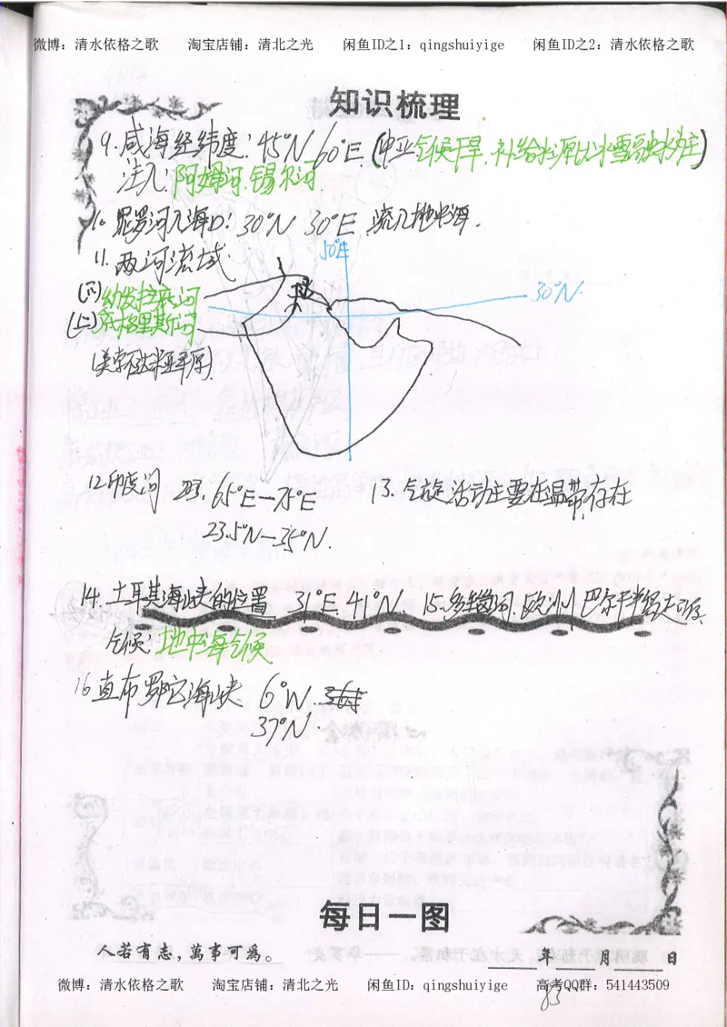 2.衡水中学高考积累与改错_地理（第2本）_200页_高中衡水学霸笔记_高中全部赠品_错题集高中九科_地理积累与改错