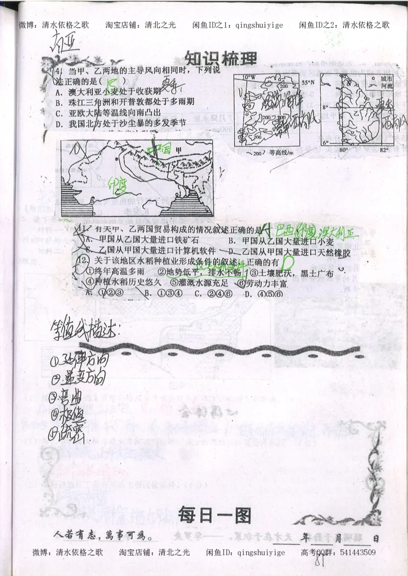 2.衡水中学高考积累与改错_地理（第2本）_200页_高中衡水学霸笔记_高中全部赠品_错题集高中九科_地理积累与改错
