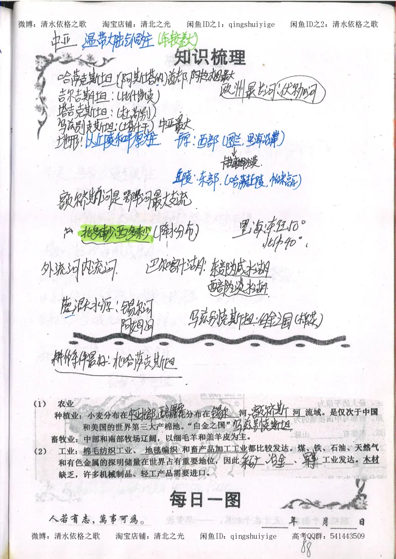 2.衡水中学高考积累与改错_地理（第2本）_200页_高中衡水学霸笔记_高中全部赠品_错题集高中九科_地理积累与改错