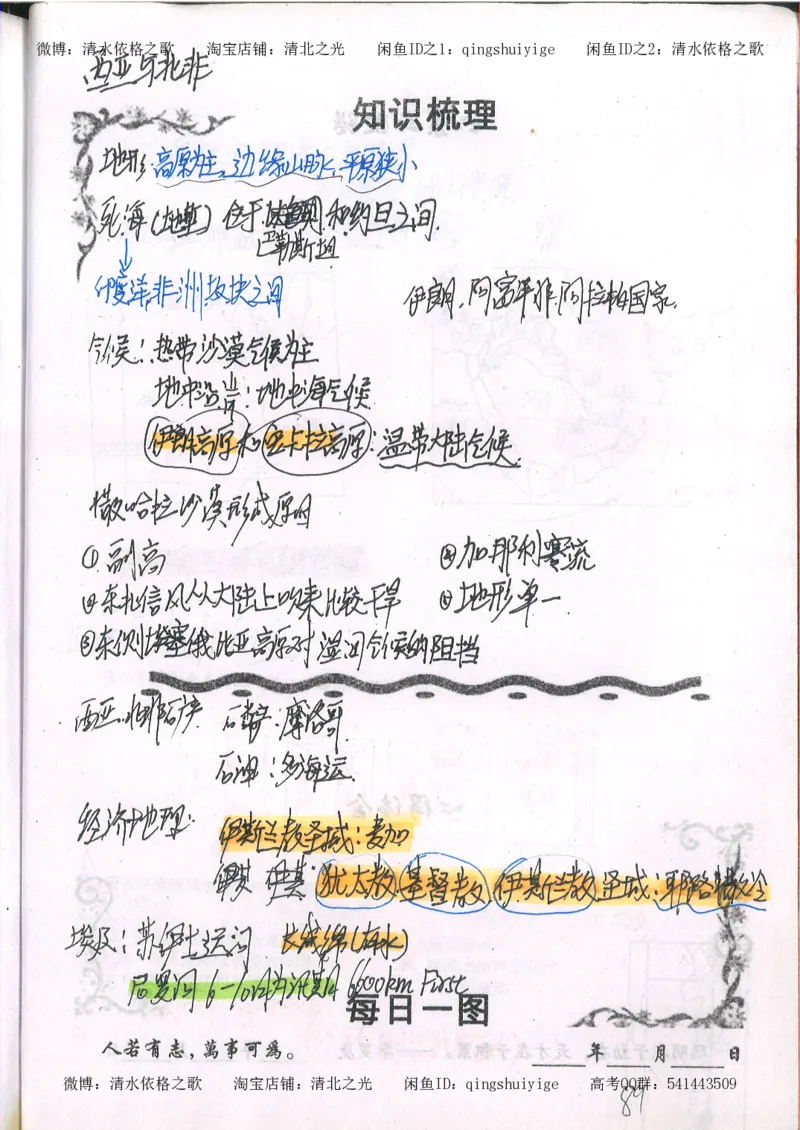 2.衡水中学高考积累与改错_地理（第2本）_200页_高中衡水学霸笔记_高中全部赠品_错题集高中九科_地理积累与改错