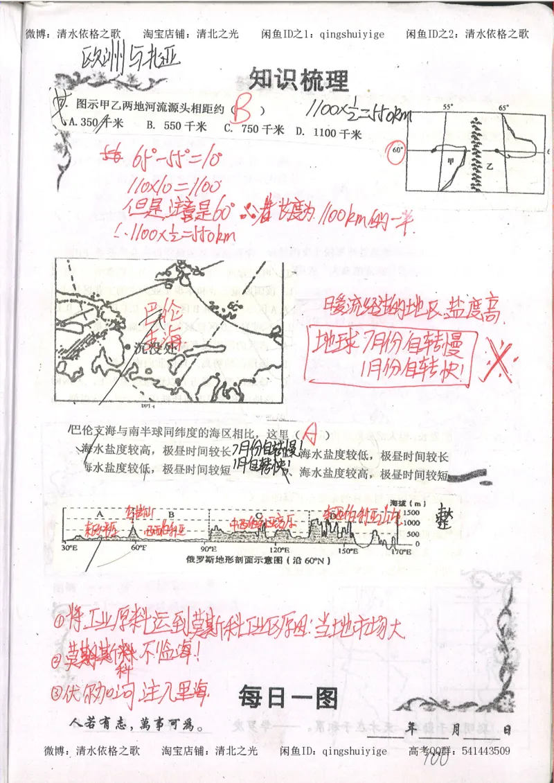 2.衡水中学高考积累与改错_地理（第2本）_200页_高中衡水学霸笔记_高中全部赠品_错题集高中九科_地理积累与改错