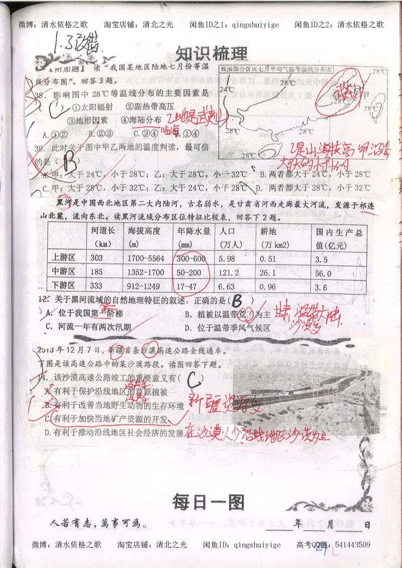 2.衡水中学高考积累与改错_地理（第2本）_200页_高中衡水学霸笔记_高中全部赠品_错题集高中九科_地理积累与改错